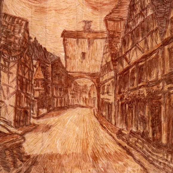 Vintage, Beautiful, Understated Silk Scarf - Picture 2 of 8